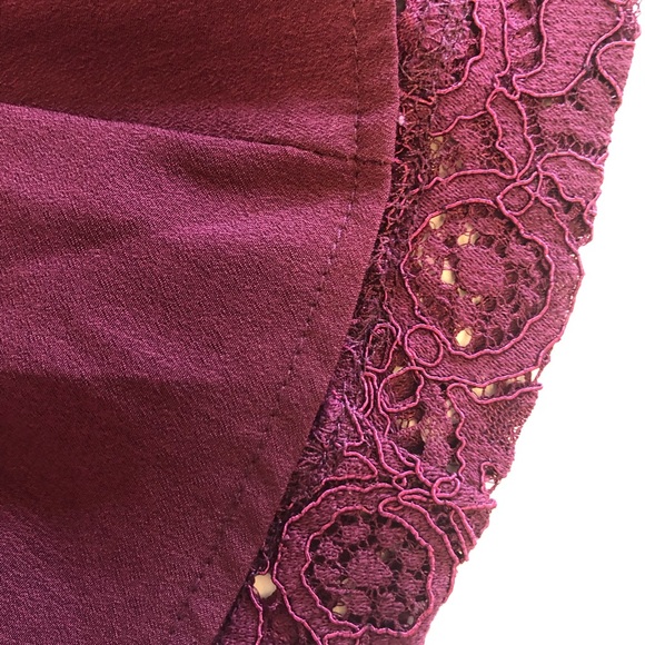 Free People Cranberry Crush Lace Mini Dress Size S - Picture 9 of 9